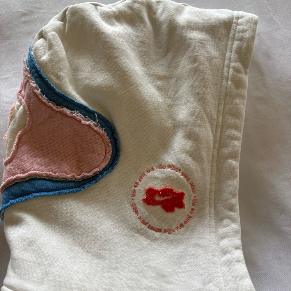 Nike Sportswear Project Uphoria Fleece Hoodie Sail Color Floral Patches - Picture 7 of 14